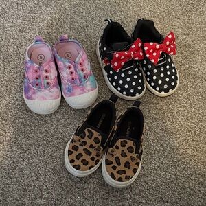 Kids Size 5 shoes. Disney, cat & jack, old navy